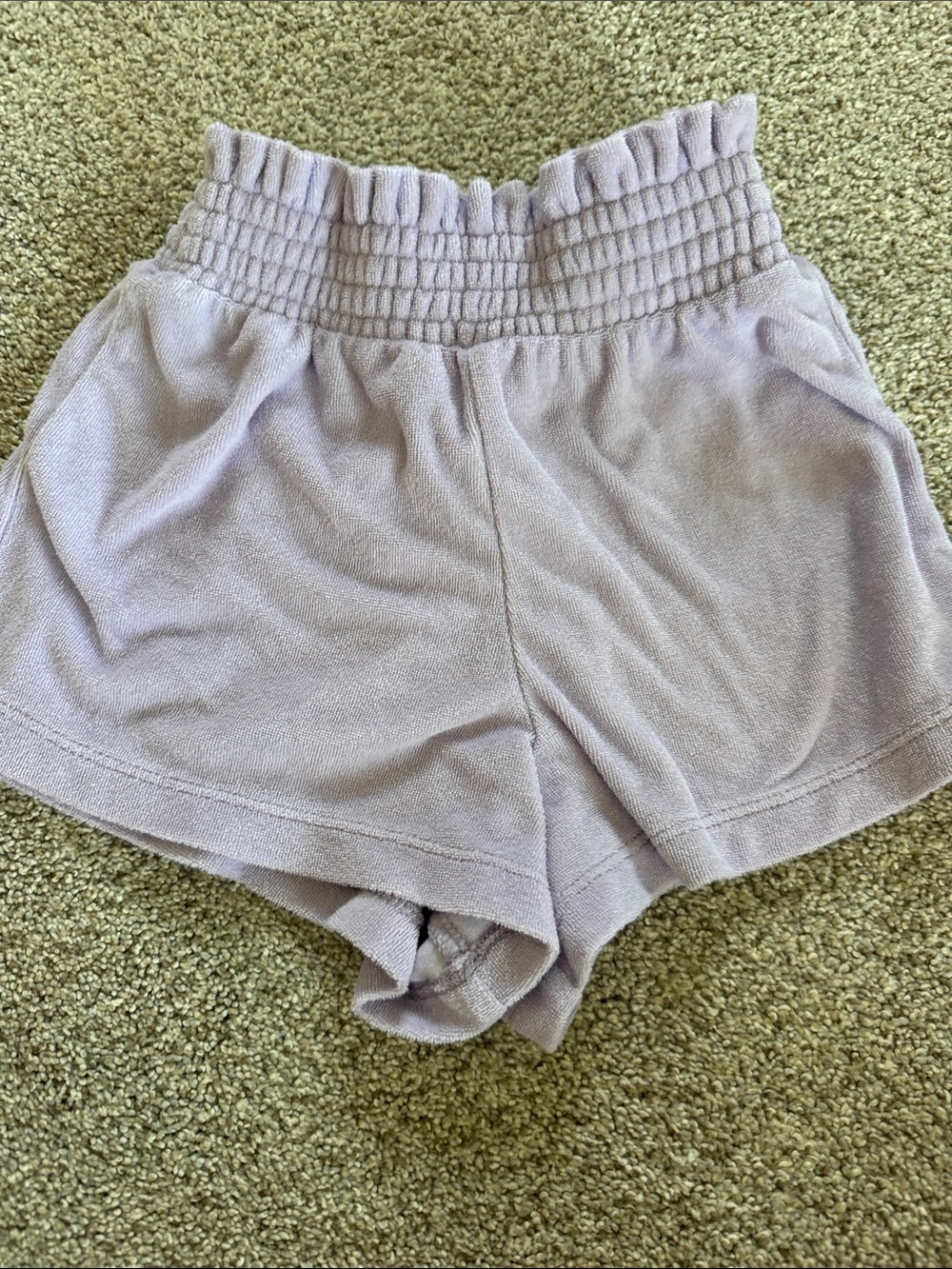 Crewcuts Lilac Smocked-Waist Cozy Shorts